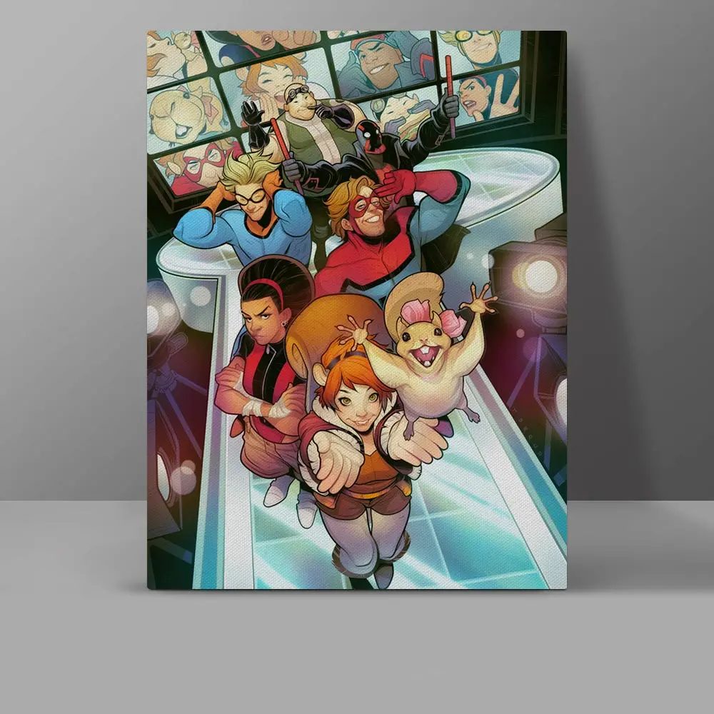 

New Warriors Canvas Young Superhero Painting Wall Pictures Living Room Hanging Painting