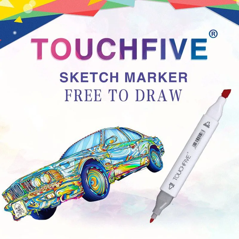 Маркеры TOUCHFIVE одноцветные с двойной головкой скетч маркеры ручка для рисования