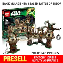 1990pcs Lepin 05047 Star Wars Ewok Village Building Blocks Juguete para Construir Bricks Toys Compatible with legeod