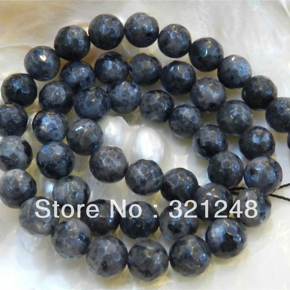 

Natural faceted stone round black gray labradorite 4mm 6mm 8mm 10mm 12mm loose Beads diy Jewelry making 15 inch GE1195