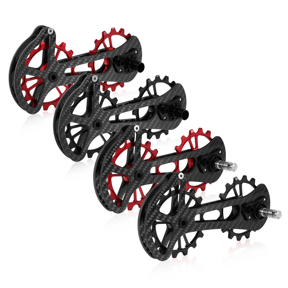

16T Bicycle Ceramic Bearing Jockey Pulley Wheel Set Carbon Fiber CNC Rear Derailleurs Guide for Shimano 6800/6870/4600/9000/9070