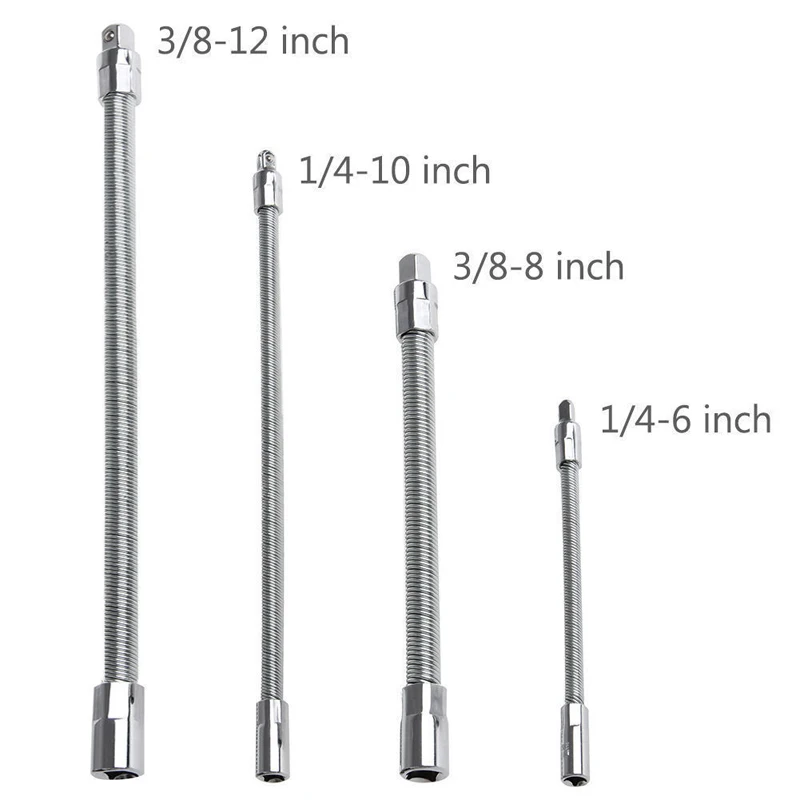 3/8" 1/4" Flexible Hose Hex Screwdriver Extension Bit Adapter Socket New