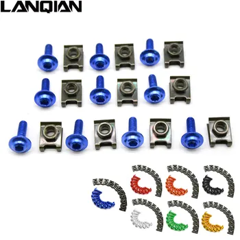 

6mm Motorcycle CNC Fairing body work Bolts Screws 10 PCS For Suzuki gsxr 750R GSF 600 Bandit S-X GS500E/L BMW 1200GS ADVENTURE