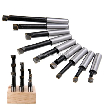 

9Pcs Durable Hard Alloy Shank Boring Bar Set Carbide Tipped Bars 12Mm Kit For 2 Inch 50Mm Boring Head For Lathe Milling