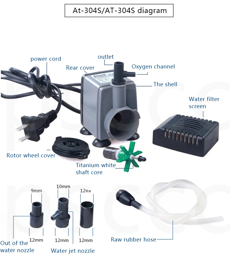 Атман AT-301 AT-302 AT-303 AT-304 AT-305 AT-306 аквариумный водяной насос 220V аквариумным насосом аквариумных рыб для погружной насос