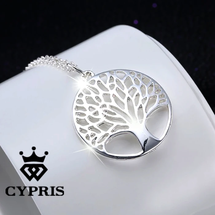 

HOT Lose Money Item silver totem religion Fashion silver Tree Of Life Pendant Necklace 18inch 1mm collares hot 925