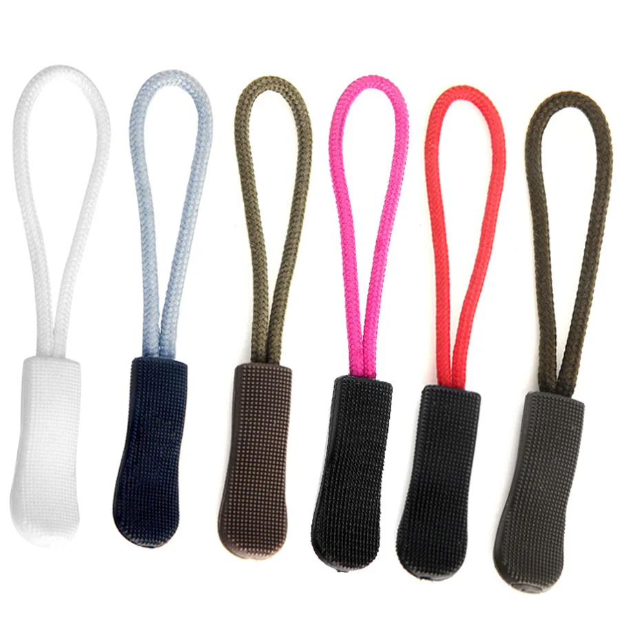 

10 Pcs/Lot Clothes Tent Backpack Zipper Rope Travel Bag Suitcase Zipper Pull Puller End Fit Rope Tag Fixer Zip Cord Tab