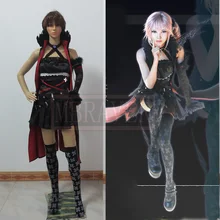 Lumina Devoluciones Final Fantasy XIII relámpago Cosplay Anime Custom Made Negro Uniforme