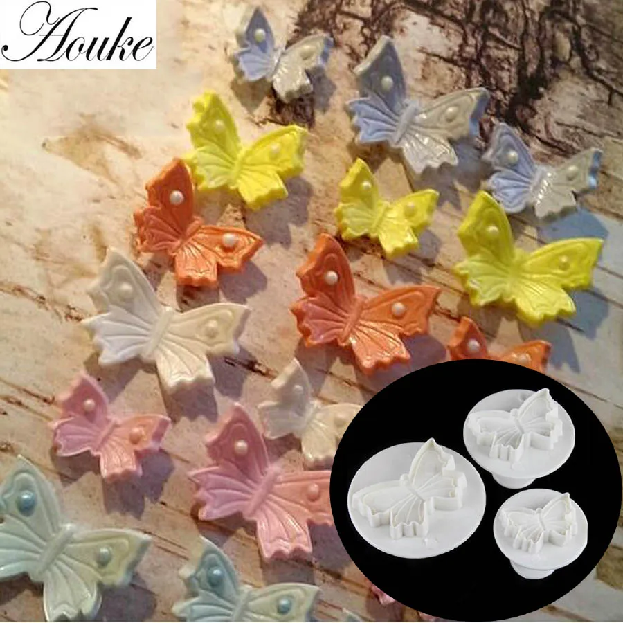 

1 Set Big Size Butterfly Shape Plastic Cookie Cutter Cake Mold,Fondant Bakware DIY