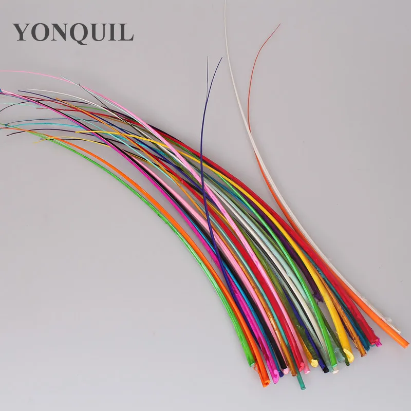 50Pcs/Lot 11 Colors Selected 35-40CM Ostrich Feather Hard Rod Headwear&Hat Accessories Ostrich Quill Spines For DIY Millinery
