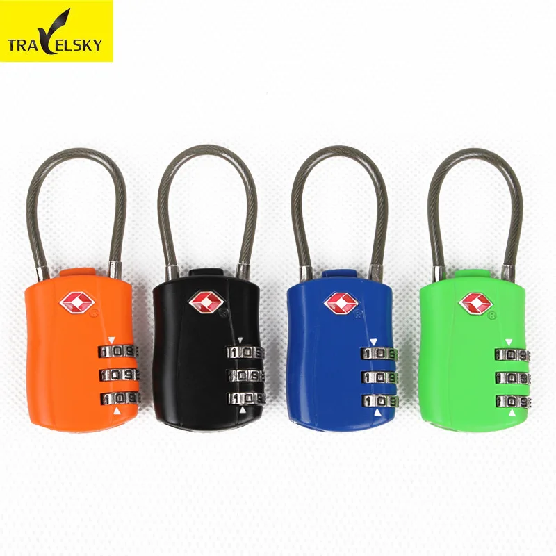 TSA Customs luggage lock metal shell coper lock with three layer