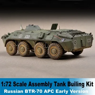

1:72 Scale Tank Model Tank Assembly Building Kit Russian BTR-70 APC Eearly Version Tank DIY Tank Collection 07137