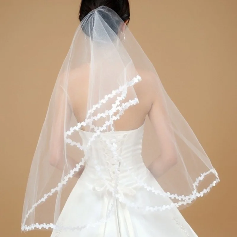 

Wedding Accessories Short Bridal Veils Wedding Veil Lace Mantilla Wedding Veil Novia Bicycles 1 Meter Veil Wedding