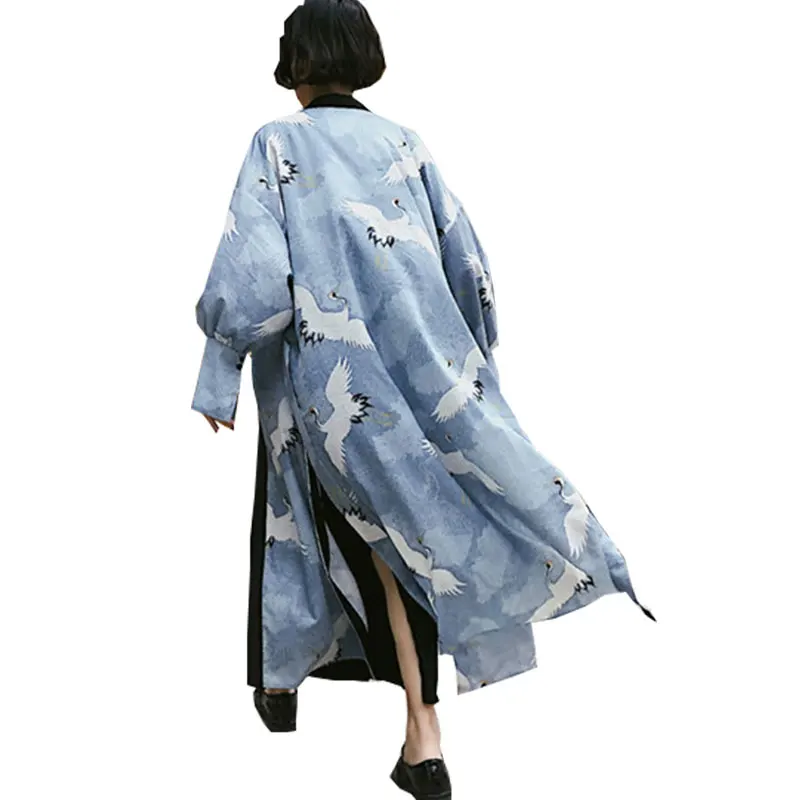 

Summer Japan style Women's Clothing harajuku long cardigan kimono Wide-waisted oversize Jackets Thin loose fashion Coats new
