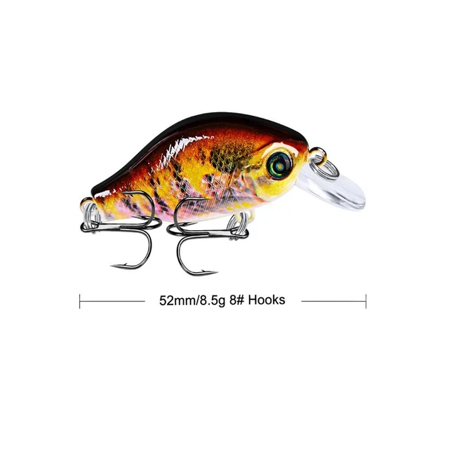 1pcs 52mm 8.5g Crank Fishing Lure Wobbler Floating Artificial plastic Hard Bait Trout Crankbait Bass Pike Japan Fishing Tackle 7