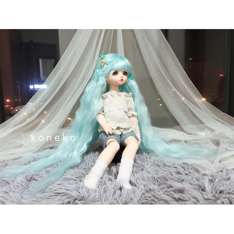 Allaosify bjd волосы ярмарка Размер 1/3 1/4 1/6 1/8 BJD парики Высокая температура волокна для кукол