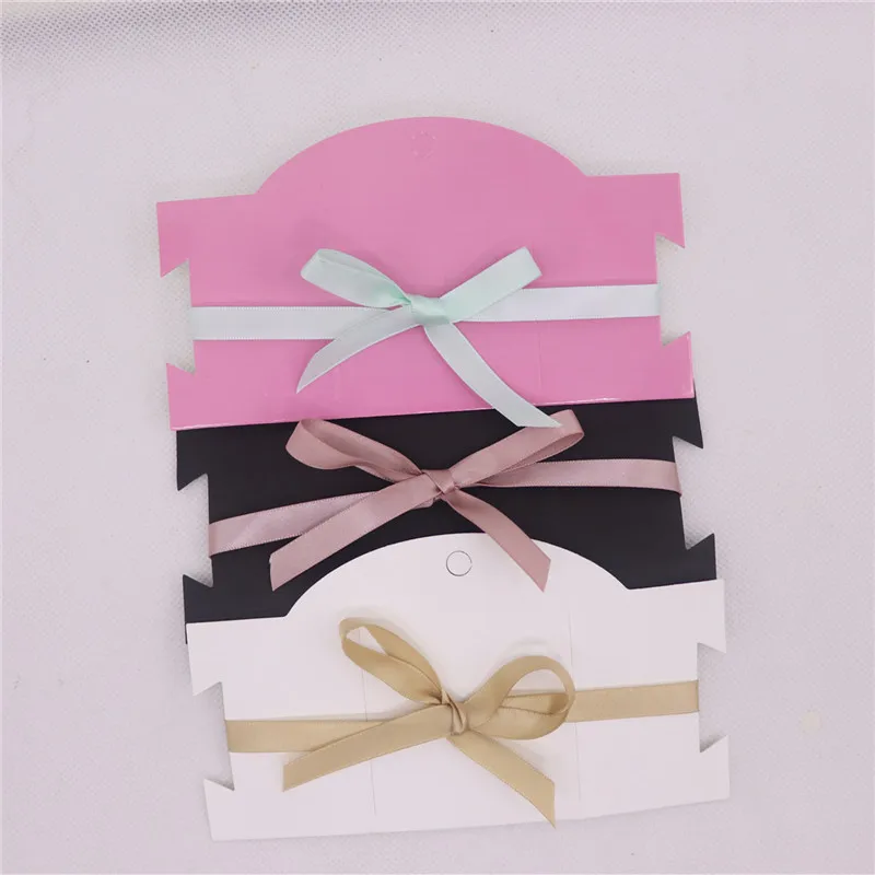20 шт 9*16 см розовый и черный и белый зажим для волос и повязка для карт ожерелье дисплей карта принимаем логотип на заказ лого цену Экстра