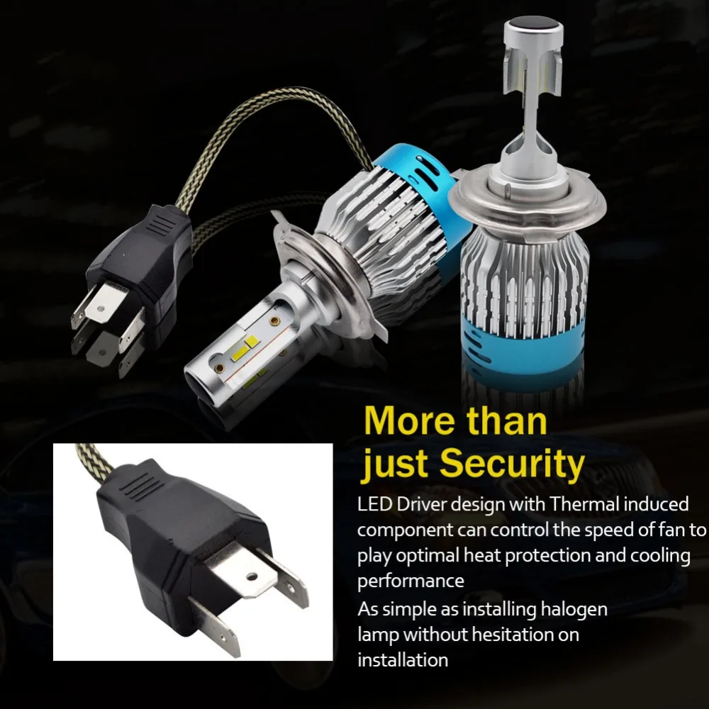 H4 Hi lo Beam H7 27W светодиодные лампы для автомобильных фар комплект Safego H8 H9 H11 9005 9006 12v