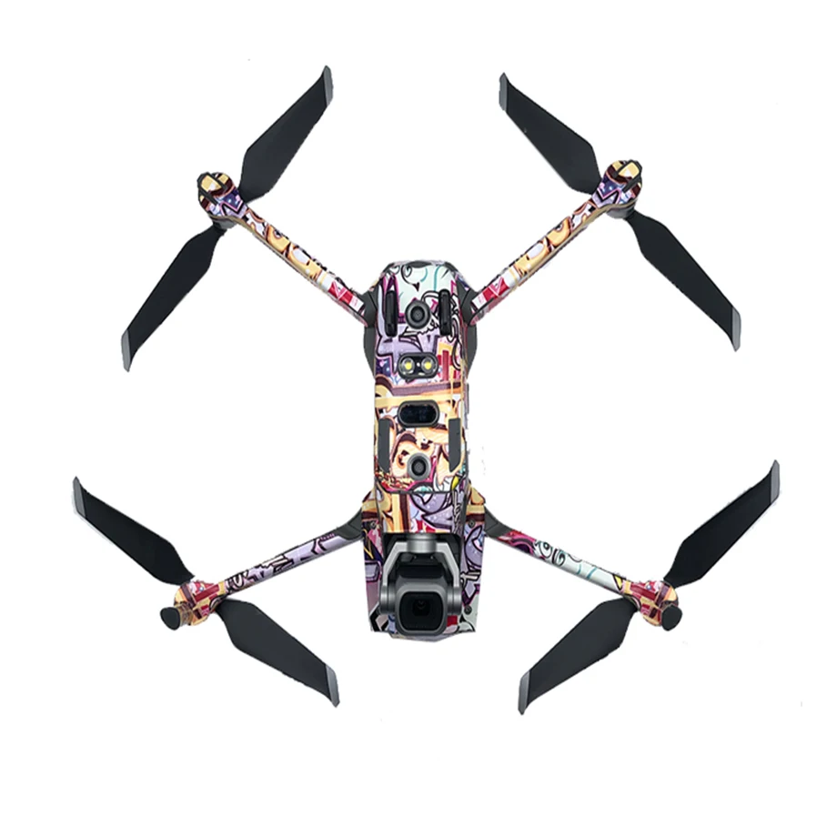 Graffiti Decal Skins Kit for DJI Mavic 2 Pro Mavic 2 Zoom Remote Control Body Arm and 3 Batteries Full Set Stickers-3