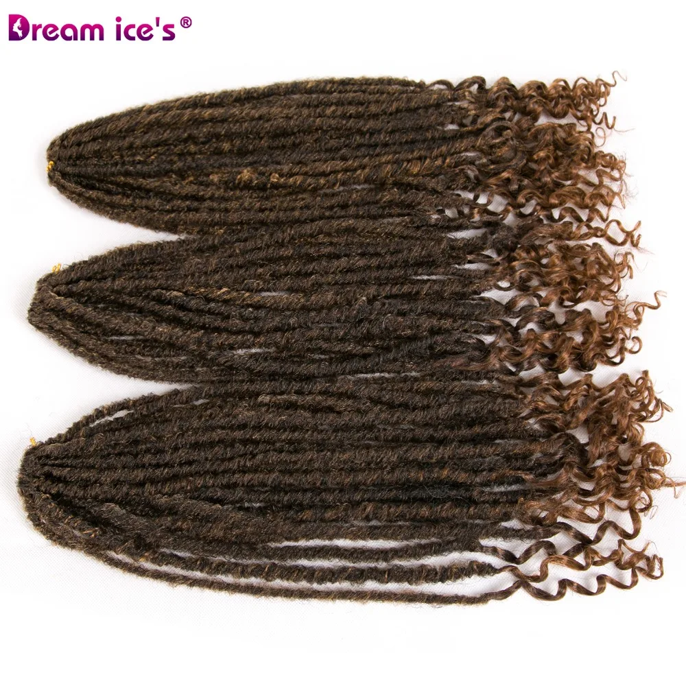 Dream ice's synthetic goddess faux locs Омбре волосы кроше для наращивания freetress предварительно петля косы волос