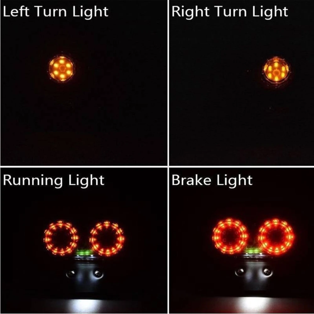 Светодиодный светильник для мотоцикла с двойным хвостом и поворотом
