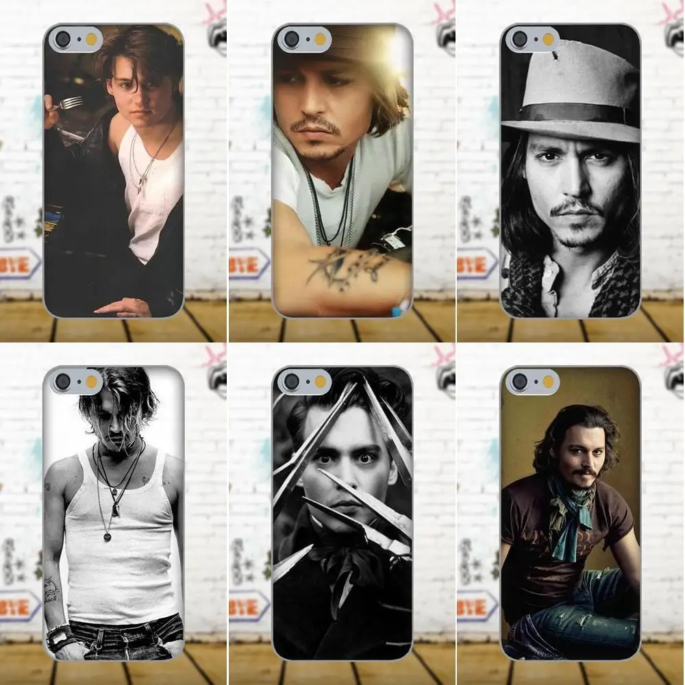 

Diy Colorful Printing Drawing TPU For Apple iPhone 4 4S 5 5C SE 6 6S 7 8 Plus X Galaxy Grand Core II Prime Alpha Johnny Depp