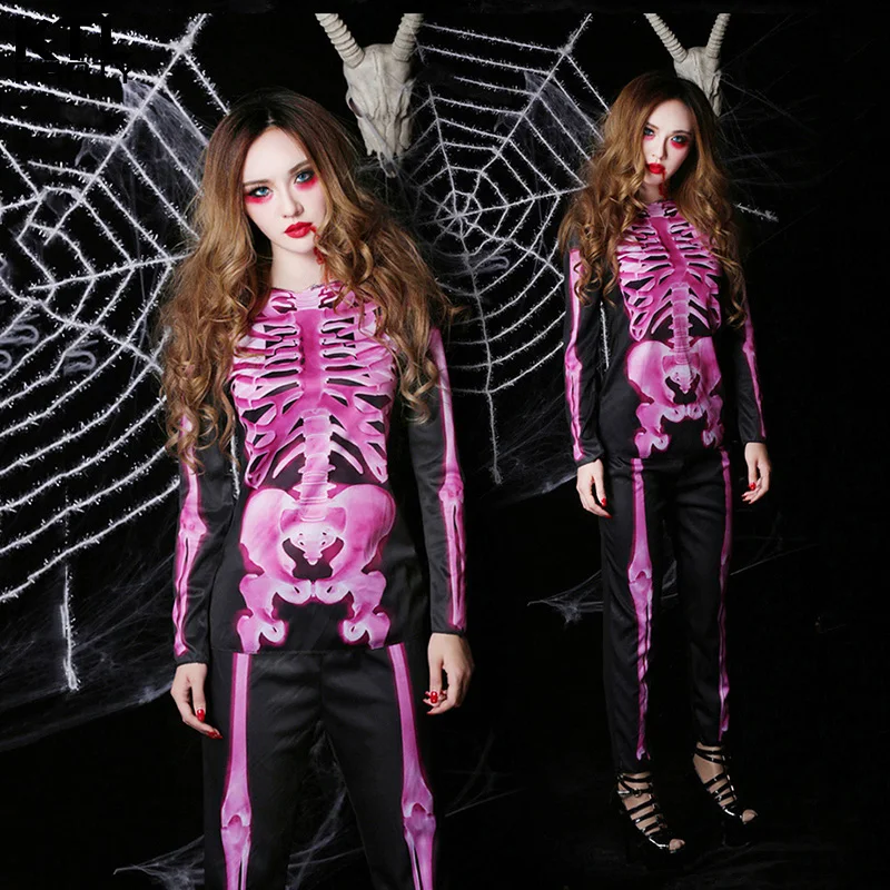 Halloween party Cosplay horror adult Women�s Skeleton Costume dress