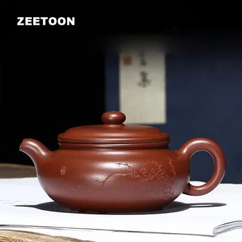 

300cc Authentic Yixing Teapot Master Handmade Plum Antique Pot Chinese Health Purple Clay Tea Pot Zisha Tea Set Teaware Kettle