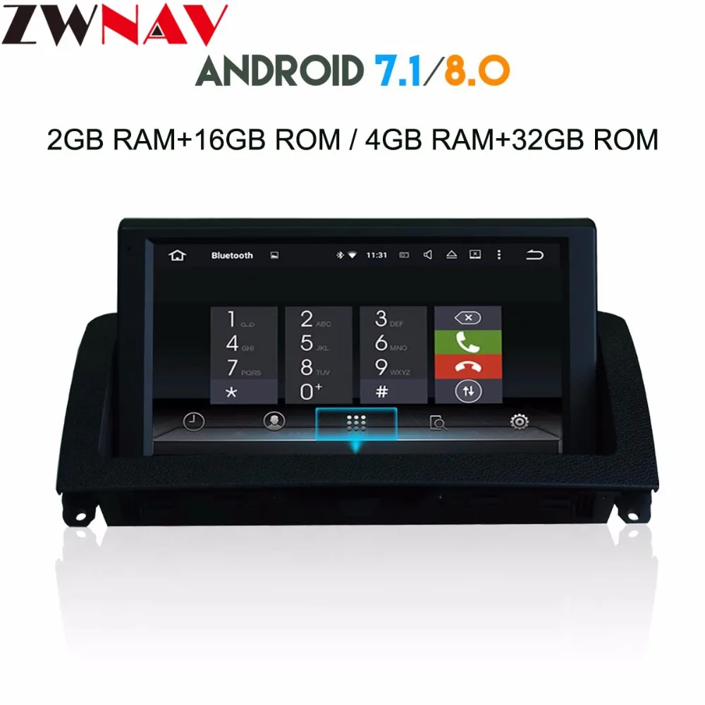 Discount 8" Android 8.0 Car Multimedia Player for Mercedes Benz C Class W204 2007-2011 with GPS Navigation DVD USB AUX SD WiFi 8Core 4+32 2
