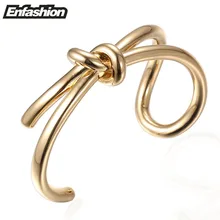 Enfashion nudo pulsera noeud knoop brazalete chapado en oro brazalete de la pulsera para las mujeres cuff pulseras brazaletes pulseiras manchette