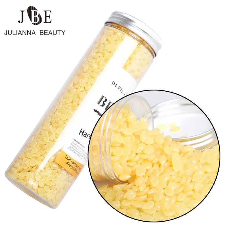 Image 400g Bottle Hair Remover Wax Warmer Beauty Salon Spa Paraffin Bath For Wax Beads Painless Allergy Shaving Body Care Honey Taste