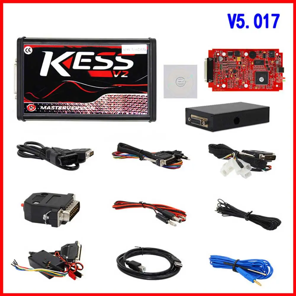 

KESS V2 V2.47 V5.017 Red PCB ECU Programming Tool Online Master Version OBD2 Manager Tuning Kit KESS 5.017 BDM Probe Adapters