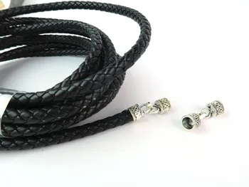 

10pcs For 8mm round Leather Supplies Screw thread Snap Clasps Zamak Antique Silver bracelet Components Screw thread