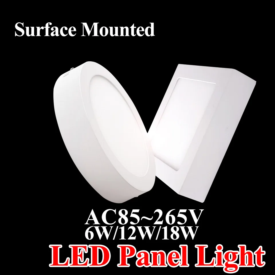 

LED Spot light Ceiling Surface Mounted 6W 12W 18W Led Downlight Dimmable Round Square Ceiling Panel Downlight Led 220V 110V