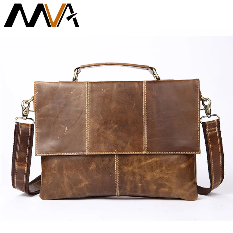 

MVA Genuine Leather Men's Bag Brand Man Crossbody Bags Handbag First Layer Leather Retro Solid Color Shoulder Messenger Bags Men
