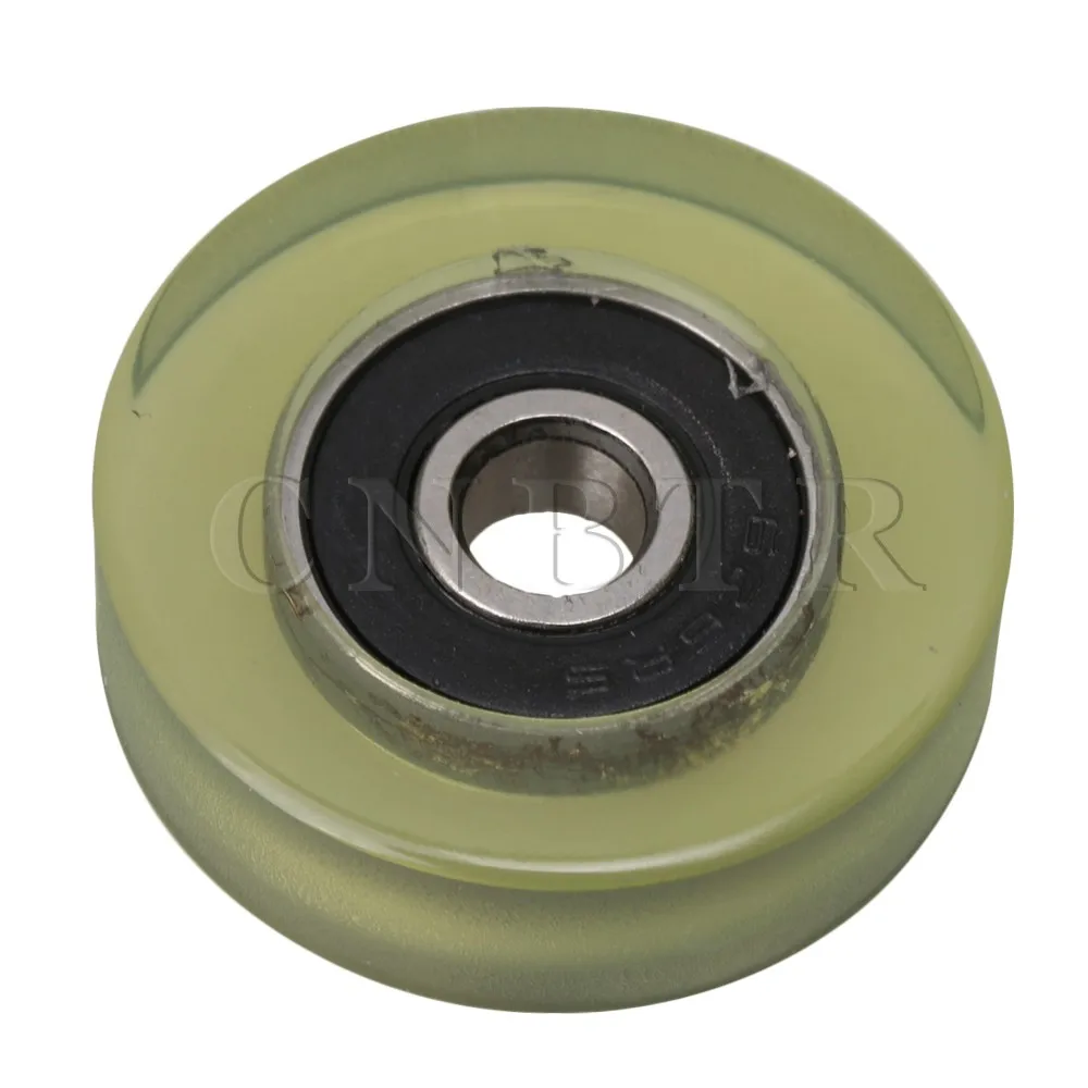 CNBTR 0.6x3x0.9cm 626 Clear PU Coated Silent Ball Bearing Pulley Wheel