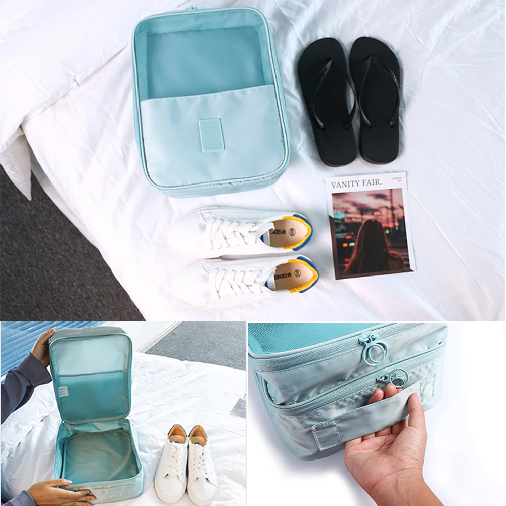 Portable Waterproof Travel Storage Bag Organizer Shoes Pouch Shoe Tote Case Zip Travel Storage Bag Portable Organizer Sorting