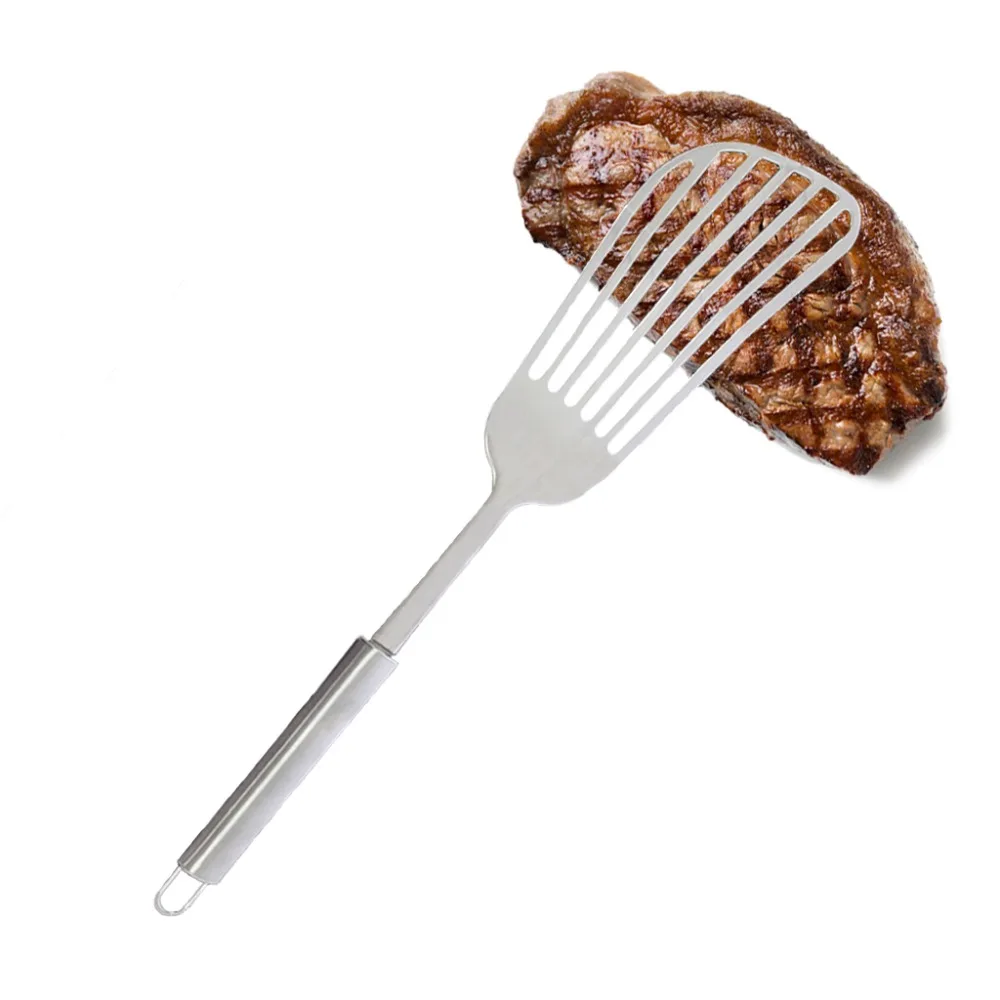 

Stainless Steel Fish Spatula Slotted Turner Cooking Utensils Kitchen Gadgets