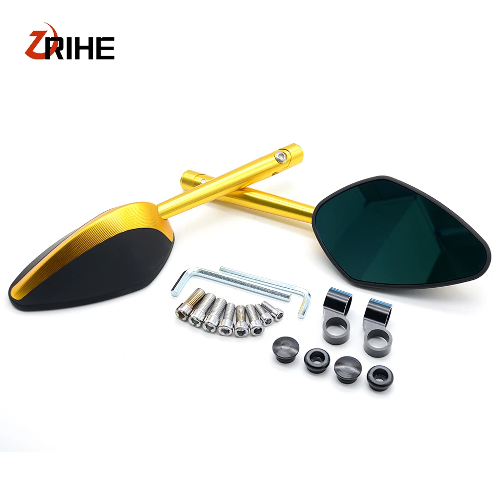 

Universal Motor Aluminum CNC Racing motorcycle Side mirror rearview For Honda Kawasaki Z1000 Z800 Z750 Suzuki KTM BMW