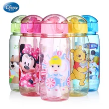 2018 NEW Disney Baby Feeding Bottle with straw Cartoon Mickey Lovely Eco-friendly With lid Portable Cup My Sports Bottle 400ML