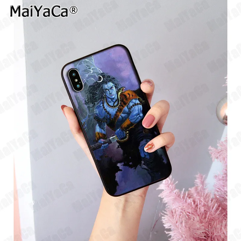 MaiYaCa Индия Mahakal Shiva DIY Роскошный Высокий протектор на конце чехол для iphone 11 pro 8 7 66S Plus 5S SE XR X XS MAX XR XS MAX - Цвет: 7