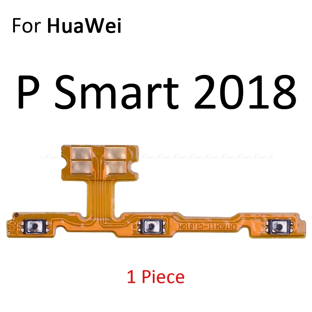 Немой переключатель питания лента-брелок часть для HuaWei mate 20X10 9 Pro Lite P Smart Plus кнопка включения/выключения громкости управление гибким кабелем - Цвет: For P Smart 2018