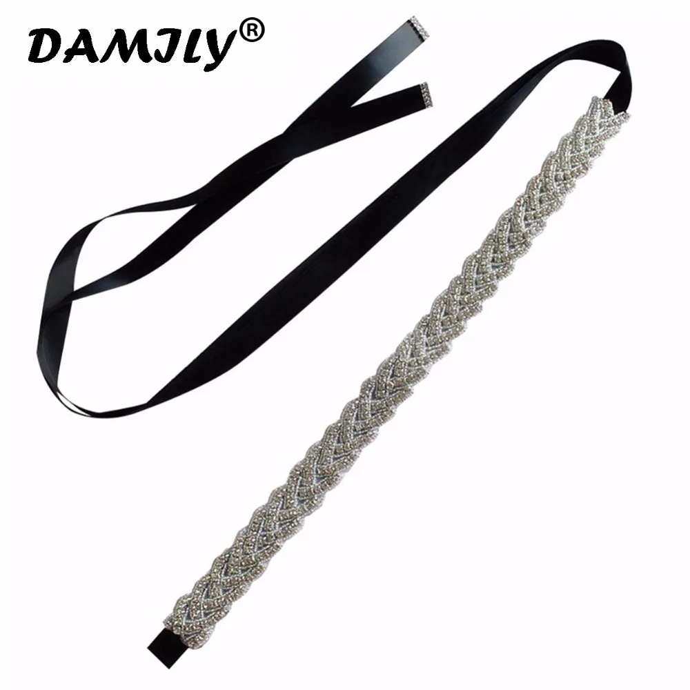 Women's Bridal Dress Belt New Luxurious Handmade Rhinestone Ribbon Wedding Party Sash Cummerbunds for Bride Bridesmaid | Аксессуары