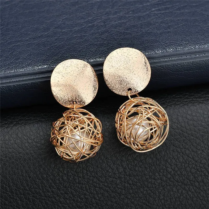 

2019 Fashion Statement Earrings Ball Geometric Earrings For Women Hanging Dangle Earrings Drop Earring Jewelry Gift