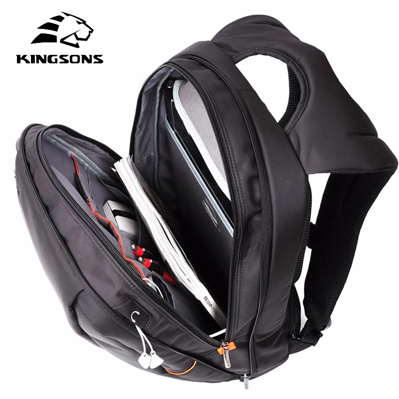 

Kingsons3019 Brand Designer Fashion Backpack Nylon Waterproof 15.6" Computer Backpack For Men Large Capacity School Bag Backpack
