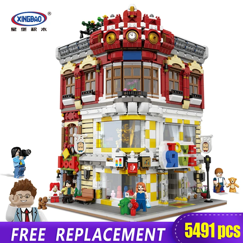 

XingBao 01006 5491Pcs Genuine Creative MOC City Series The Toys and Bookstore Set Children Building Blocks Bricks Toy Model Gif