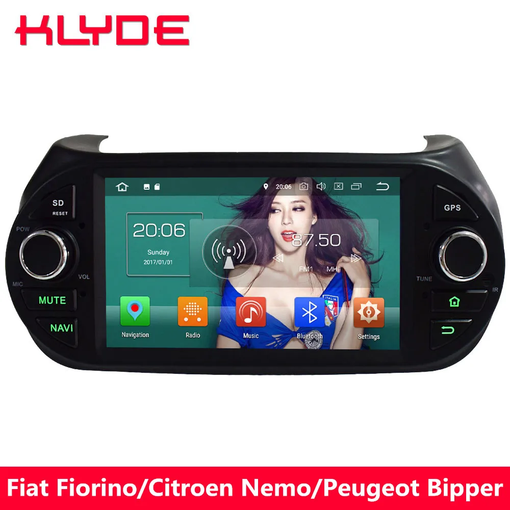 cheap KLYDE 4G Octa Core Android 8.0 4GB+32GB Car DVD Player Radio For Fiat Fiorino 2008 2009 2010 2011 2012 2013 2014 2015 2016 2017