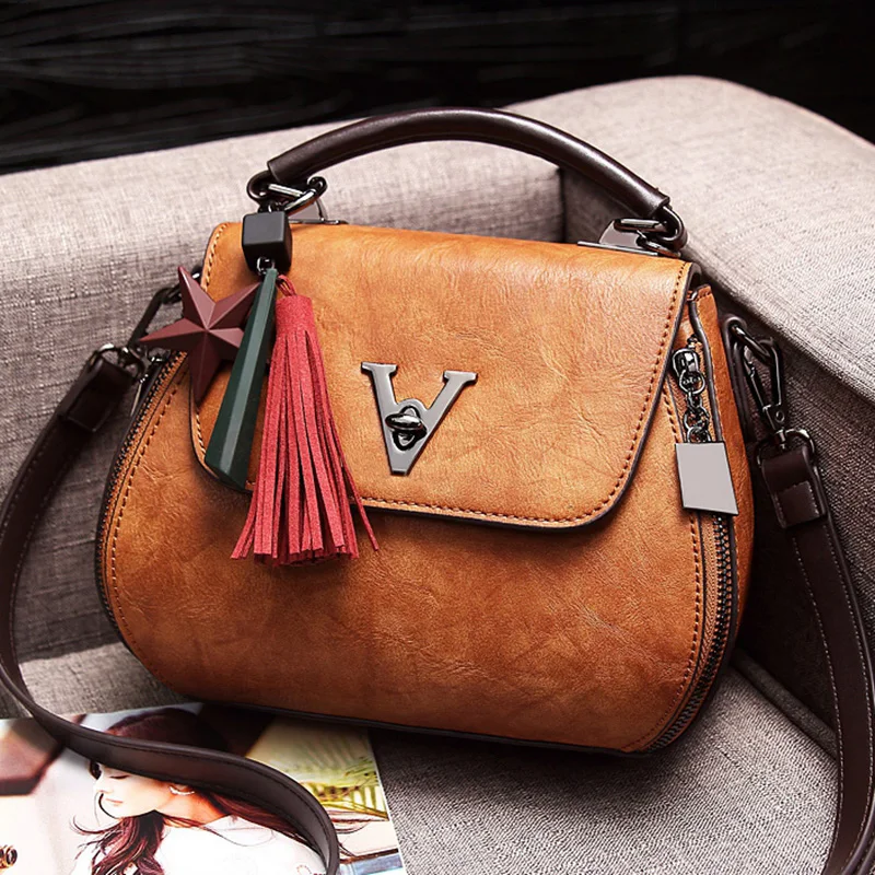 

Women Bag Set Top-Handle Big Capacity Female Tassel Handbag Fashion Shoulder Bag Purse Ladies xia