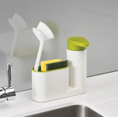 2 in 1 Bathroom Liquid Soap Dispenser Set Bathroom Storage Shelf Shampoo Soap Dispenser Practical For Kitchen Q092