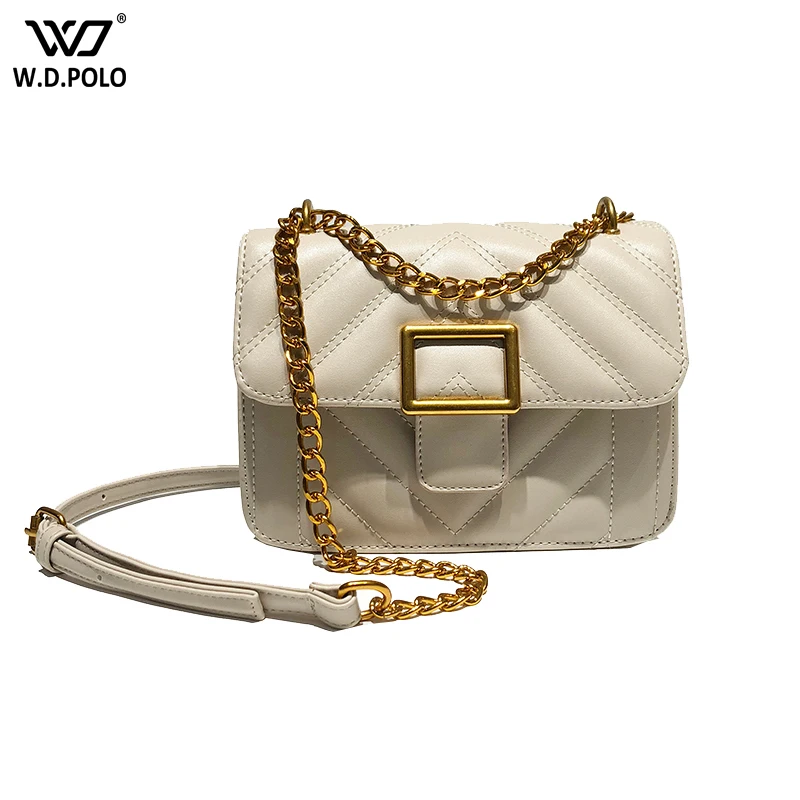 

New Soft Leather Women Handbag Trendy Chain Lady Shoulder Bag Hasp Design High Capacity Female Crossbody Bag Q045